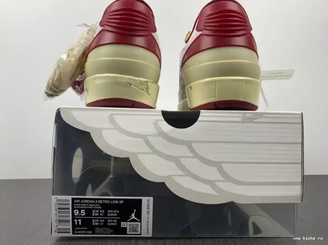 Rep Onekick 2 Retro DJ4375-106 Red White SP Off-White Low Jordan 0407